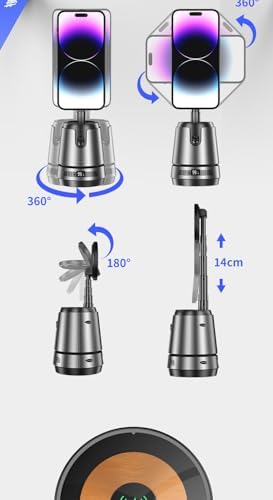Q05 AI Auto-Tracking Phone Mount (360° Rotating, Magnetic, No App Needed)
